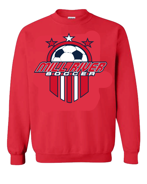 MRU Soccer Red Crew Sweatshirt