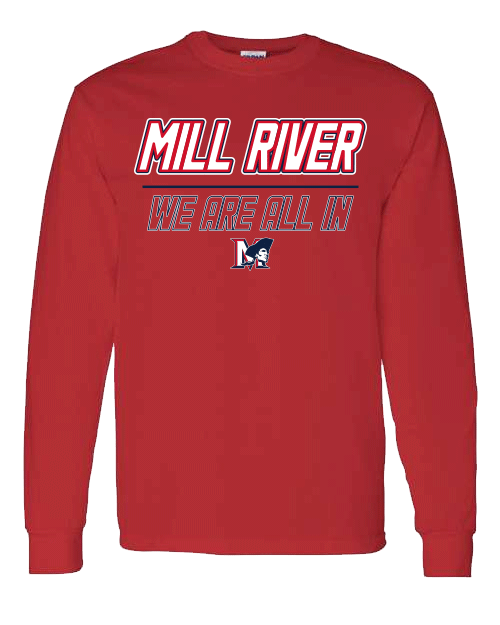 MRU WE ARE ALL IN Red Long Sleeve T-Shirt