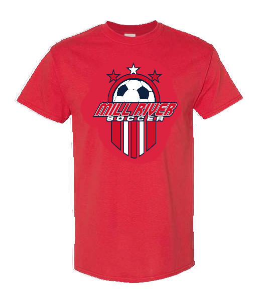 MRU Soccer Red Performnce Tee Shirt