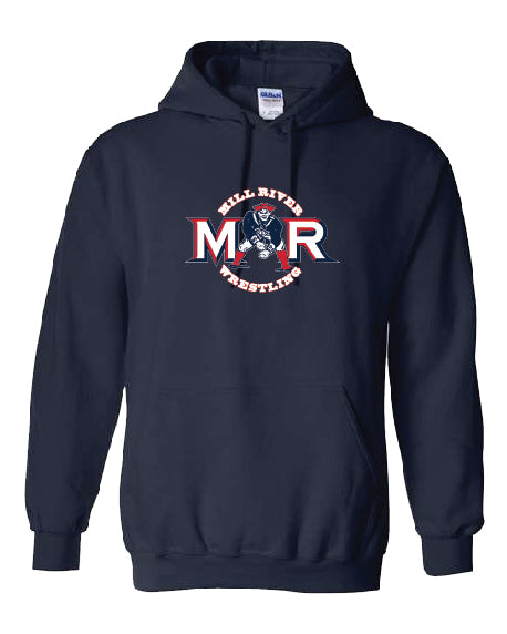 Mill River Wrestling Navy Hooded Sweatshirt