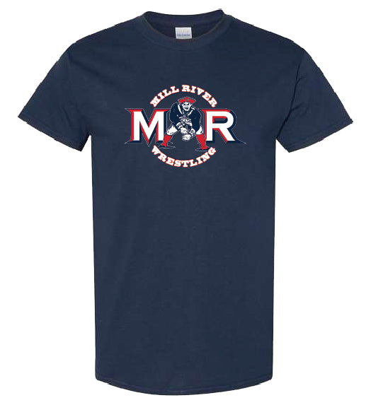 Mill River Wrestling Navy t-shirt