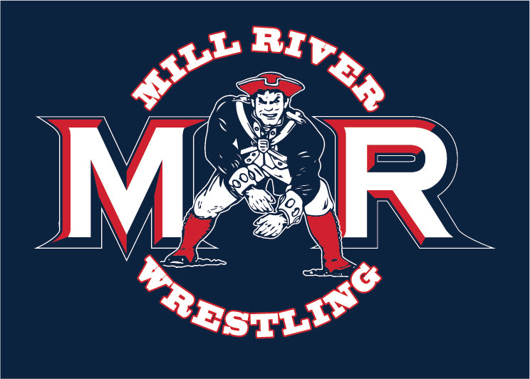 Mill River Wrestling Navy Hooded Sweatshirt