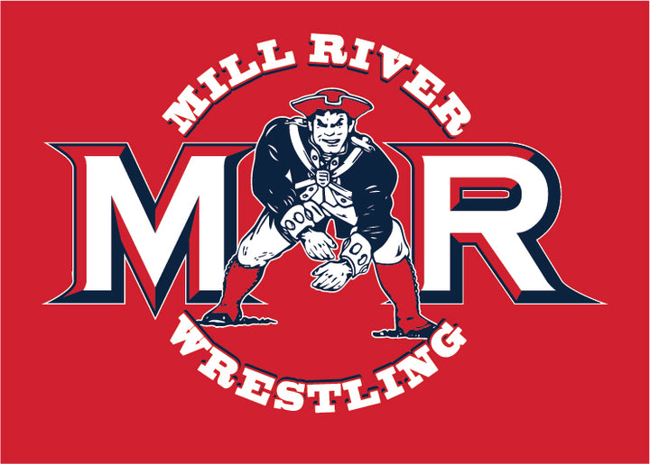 Mill River Wrestling Red Long Sleeve T-shirt