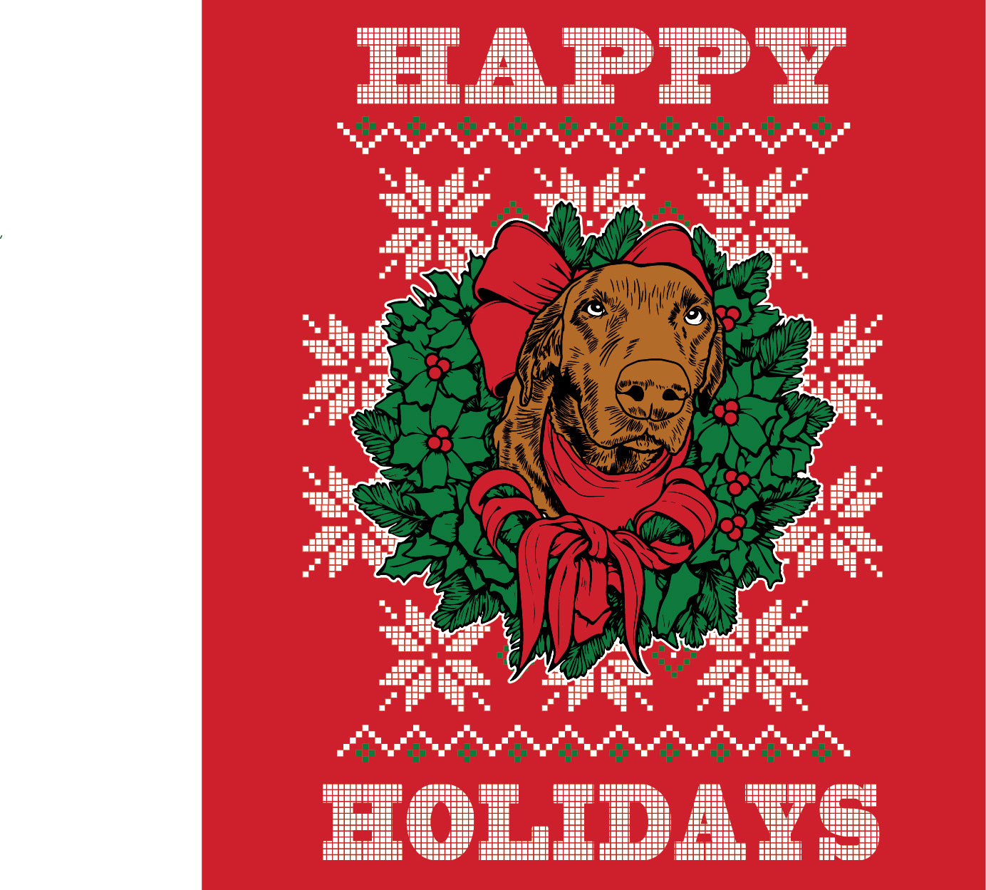 Happy Holidays Ugly Sweater - Lab