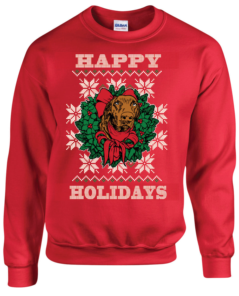 Happy Holidays Ugly Sweater - Lab