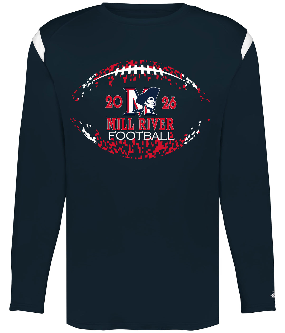 MRU Football travel navy RISE LONG SLEEVE TEE