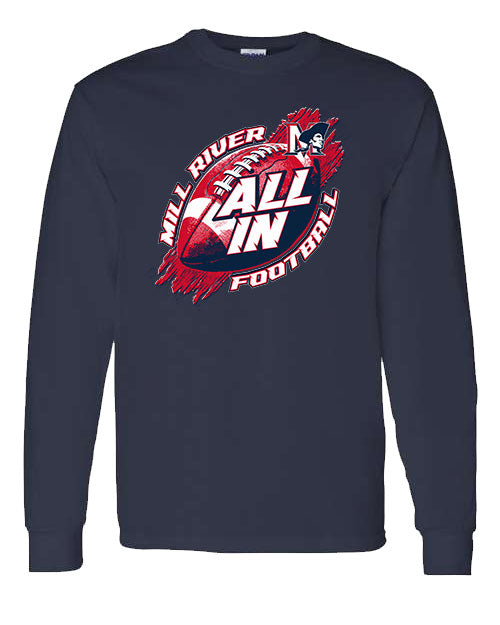 MRU " All In" Football Long Sleeve T-Shirts