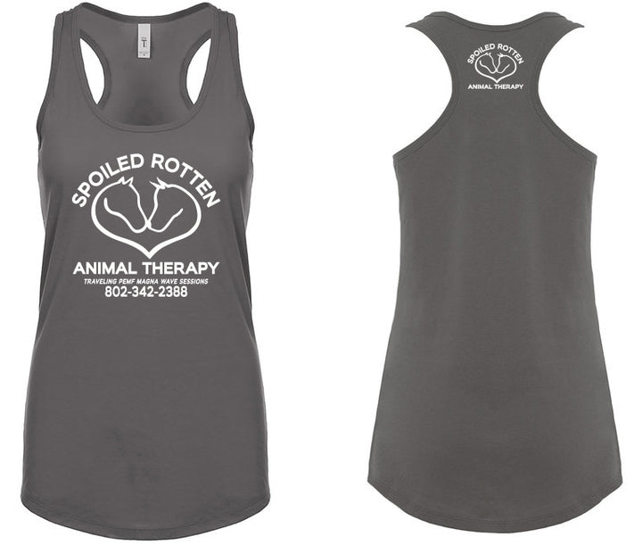 Spoiled Rotten Animal Therapy Next Level Ladies Raceback Tank Top