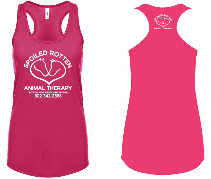 Spoiled Rotten Animal Therapy Next Level Ladies Raceback Tank Top