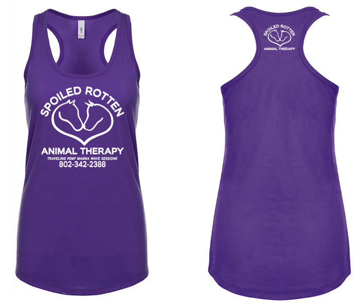 Spoiled Rotten Animal Therapy Next Level Ladies Raceback Tank Top